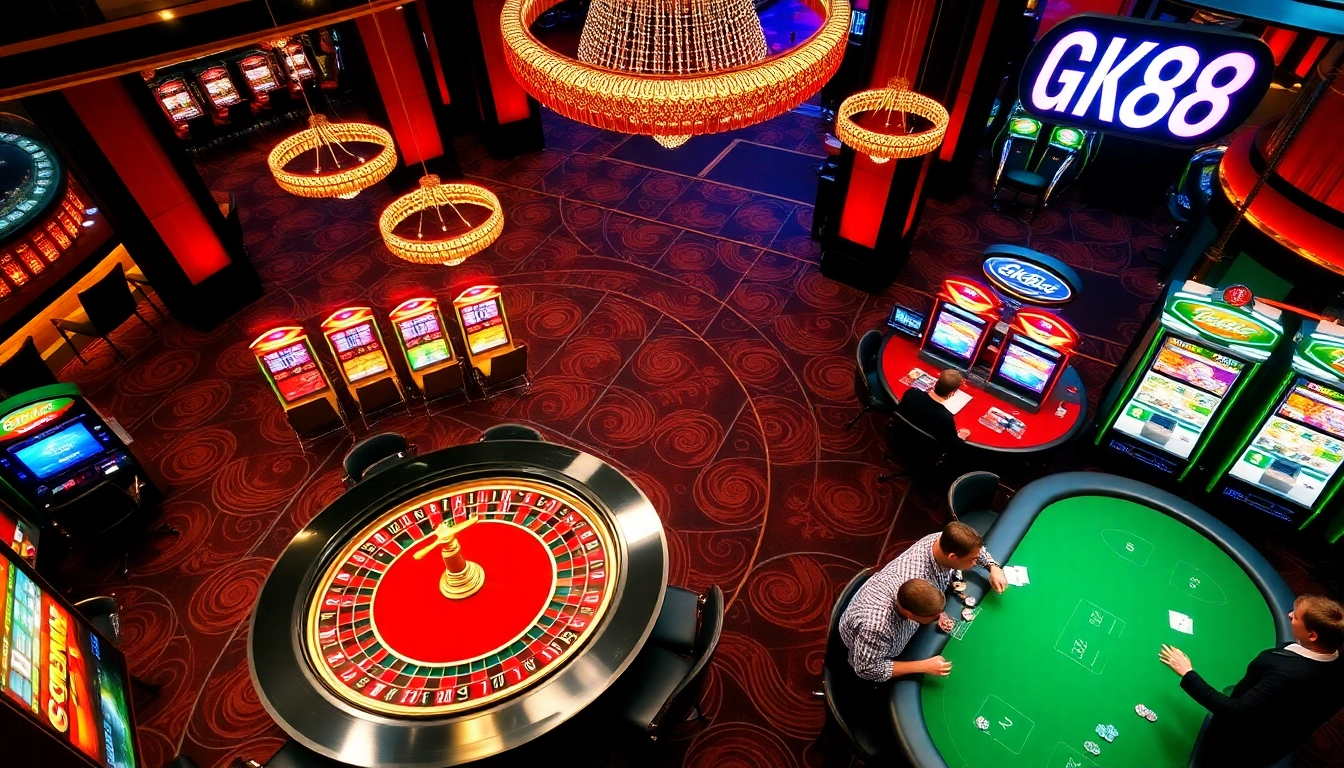 Experience thrilling casino action at GK88 with vibrant games and engaging players.